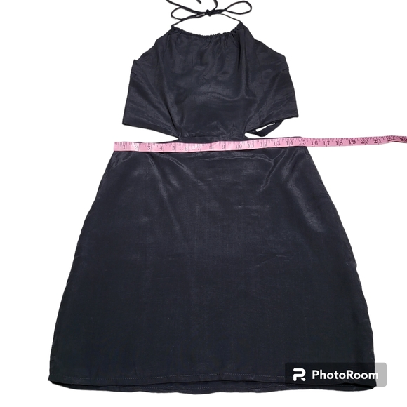 With Jean Black Gia  Style Halter Mini Dress Size M - Picture 11 of 16